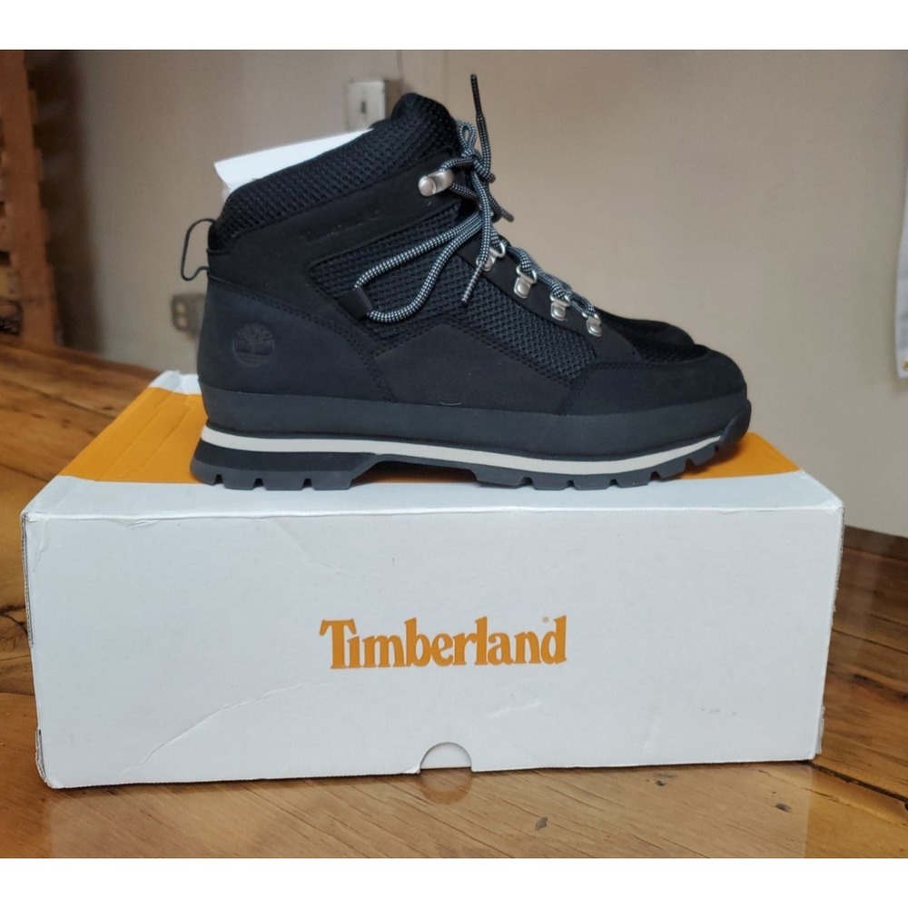 Timberland Euro Mid Hiker Womens Shoes Size 10 Color: Black - Picture 1 of 5